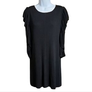Serena Williams NWT Black Ruffle Sleeve Cocktail Dress